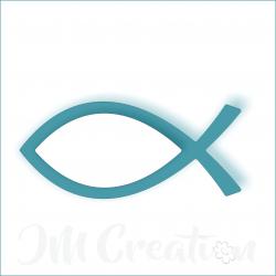 Stanzschablone - Christlicher Fisch groß